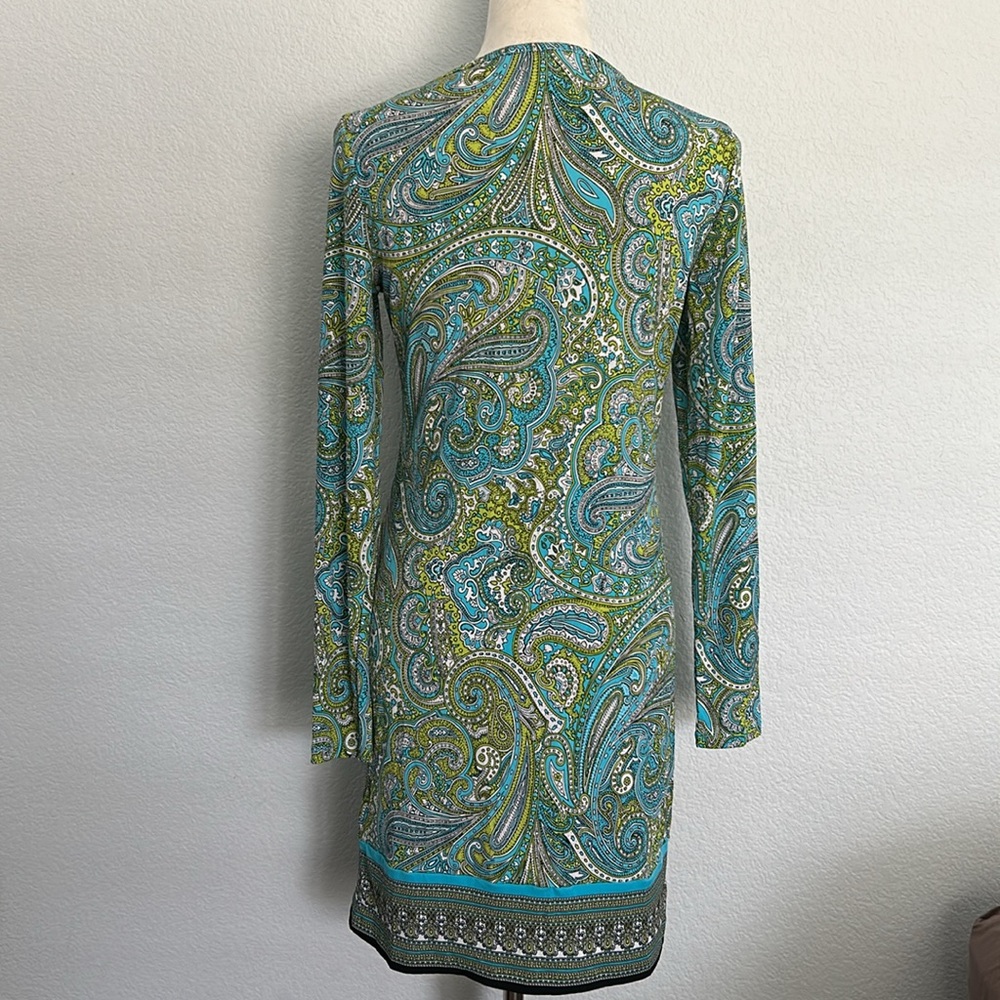 Michael Kors MICHAEL Ashbury Boat Neck Border Dress - XS - Picture 3 of 4